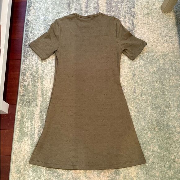 American Apparel Green Sheath Mini Dress Casual Crew Neck - Picture 4 of 5